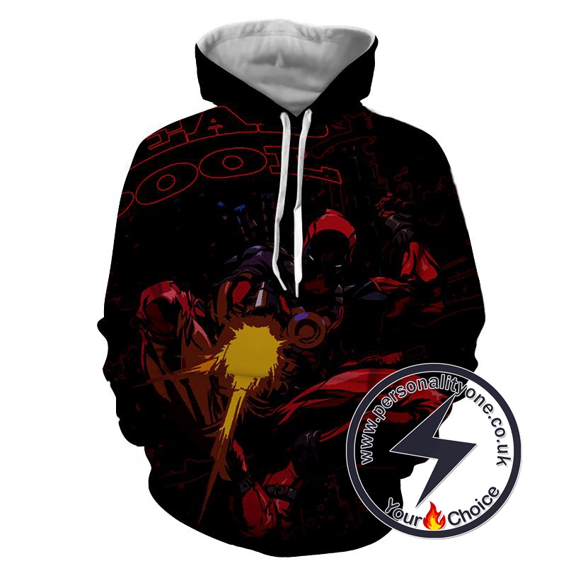 Deadpool Fire - Deadpool 3D - Hoodies